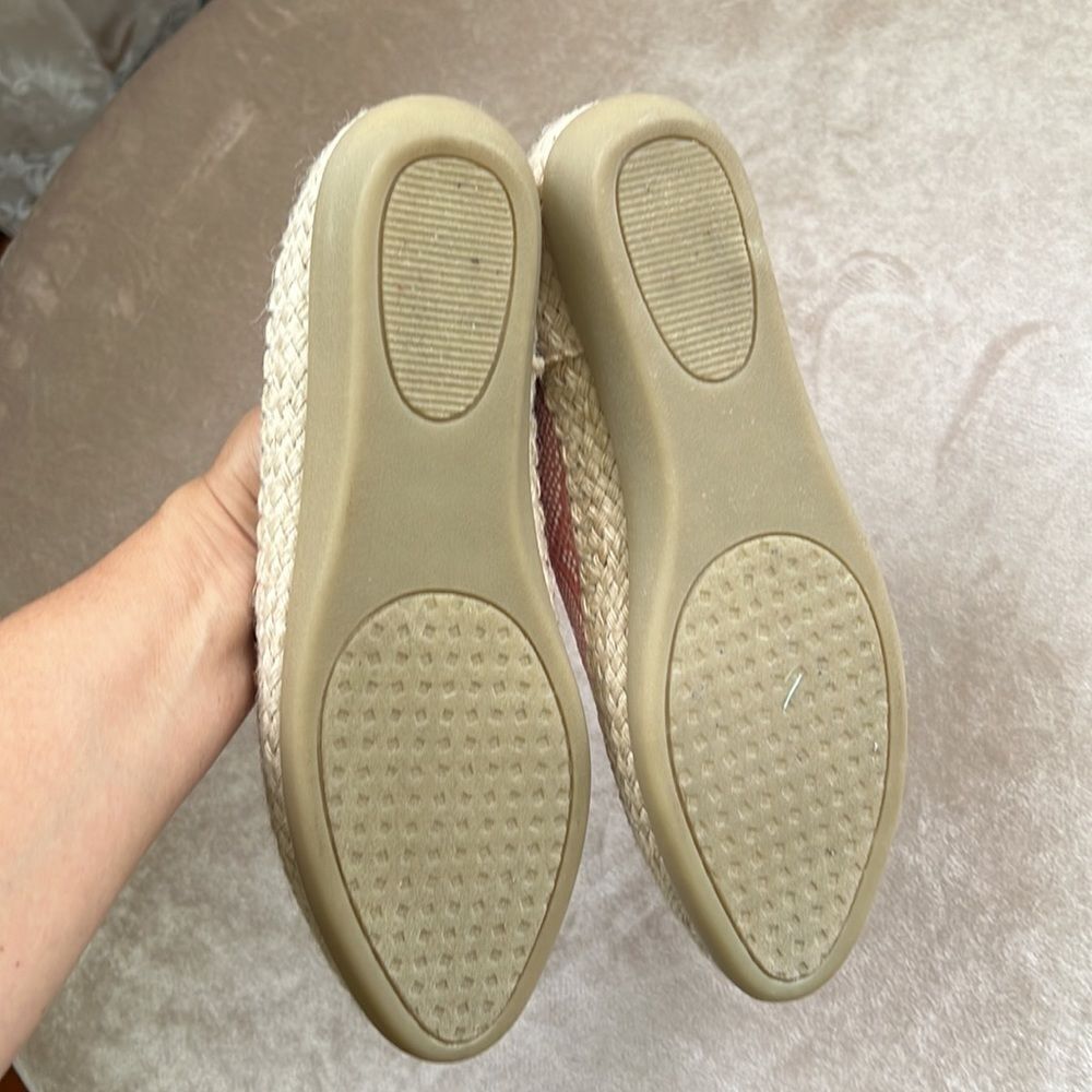 Super cute! Cliffs Sz 8 Pink Reptile Jute Trim Flats EUC!! - Picture 8 of 9
